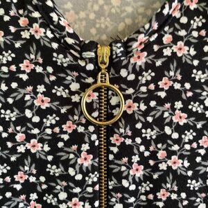 Black with Pink Floral Tank Top